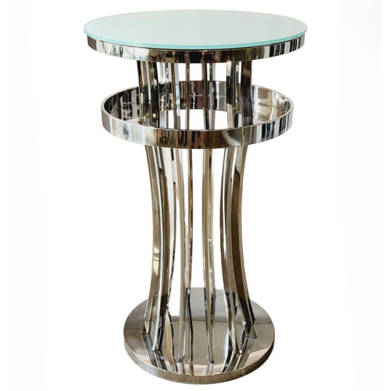 Cocktail-Table-Round-Silver-party-rental-products-lux-and-lavish-luxandlavish-event-rentals-miami